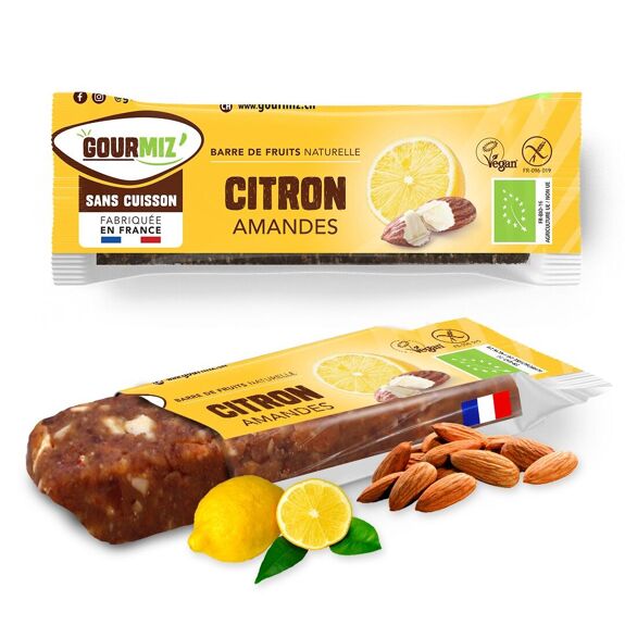 Barre de fruits BIO - citron & amandes, vegan, sans gluten (5 ACHETÉES 1 OFFERTE sur toute la gamme !)