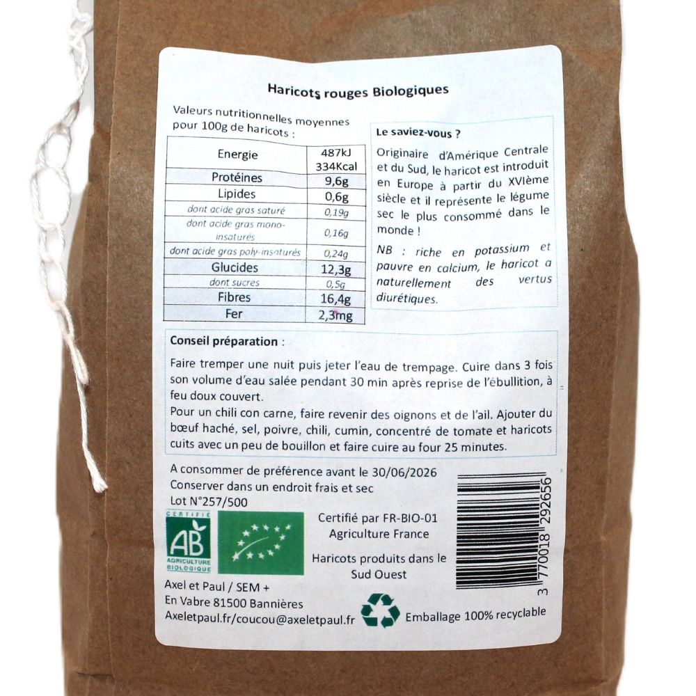 Préparation des haricots rouges