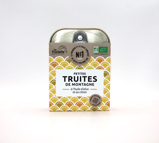 Petites Truites de montagnes Bio Huile d'olive & Citron - 100g