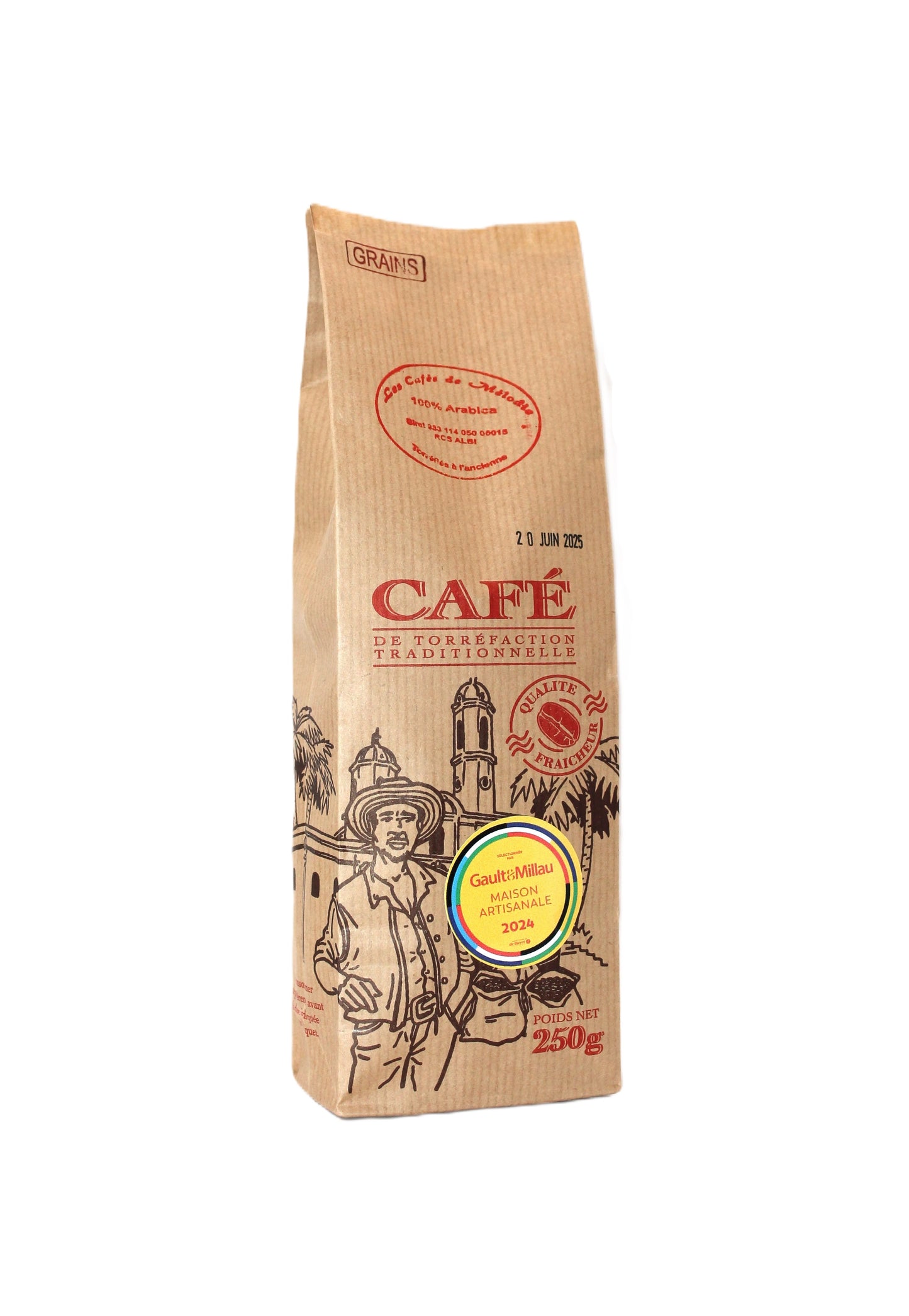 Café 100% Arabica en Grains 250g