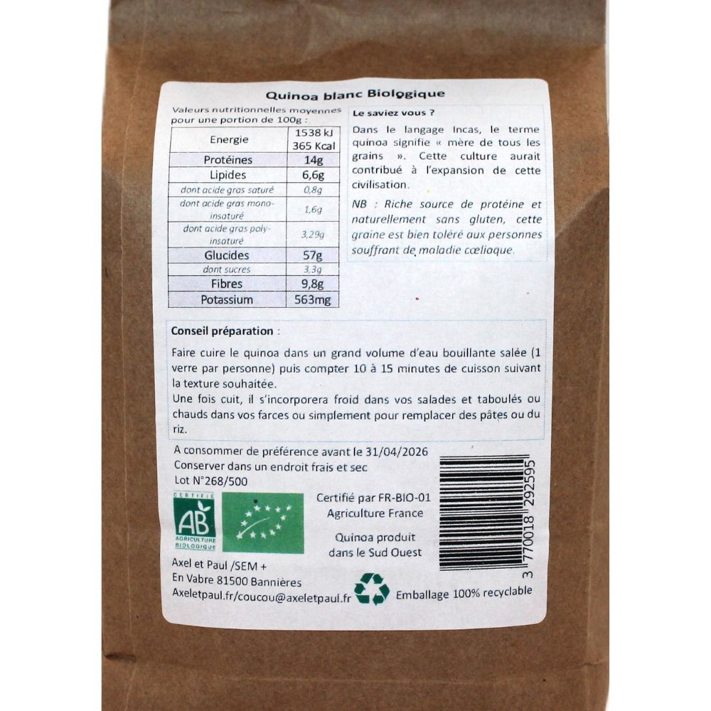 Préparation du Quinoa