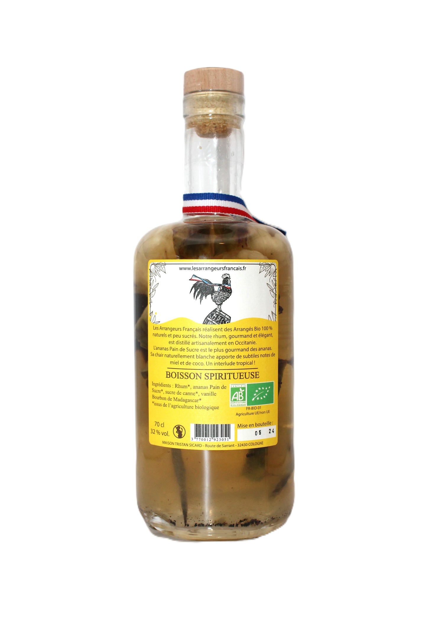 Rhum Arrangé Bio Ananas Vanille - 70cl