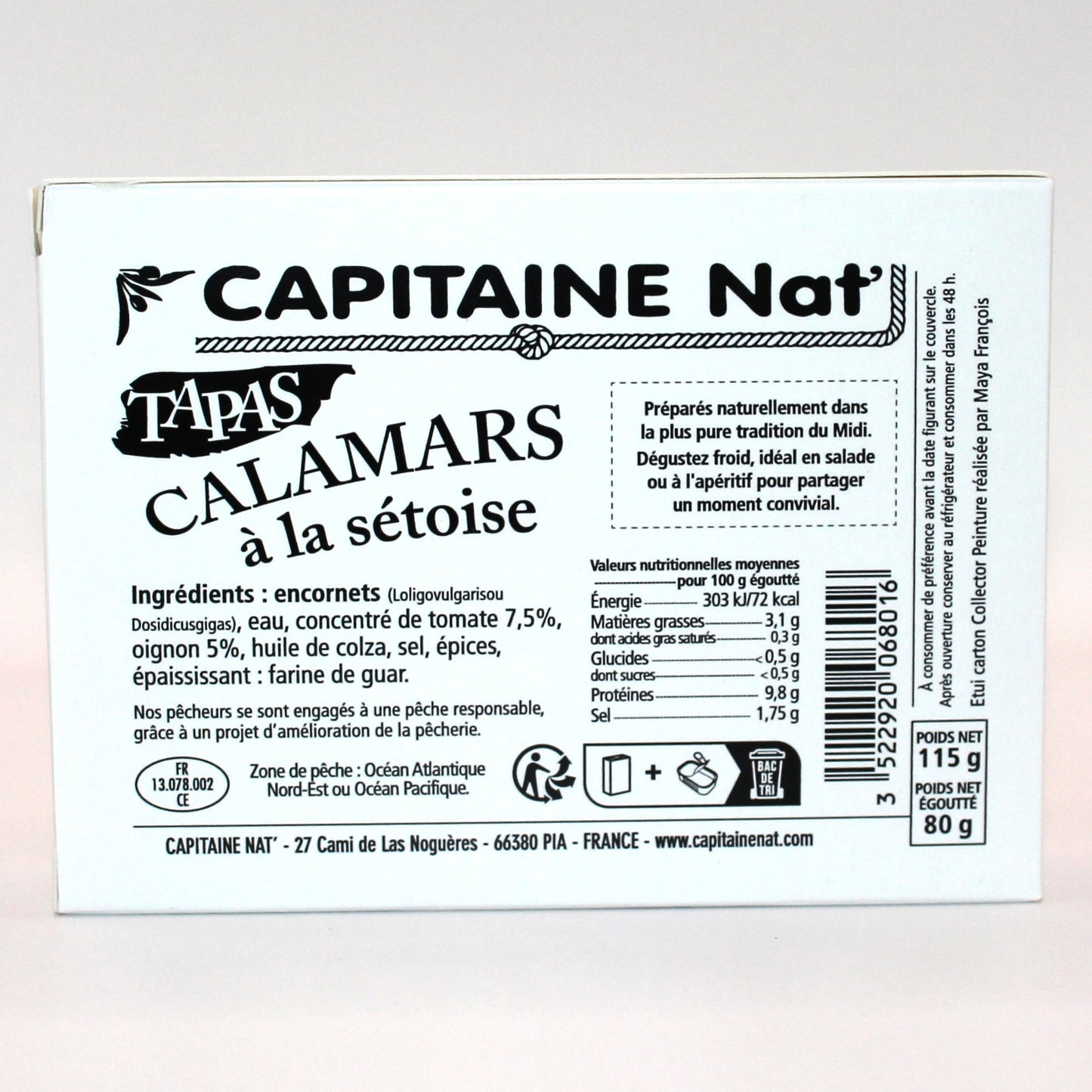 suggestions de dégustation calamars de Sète