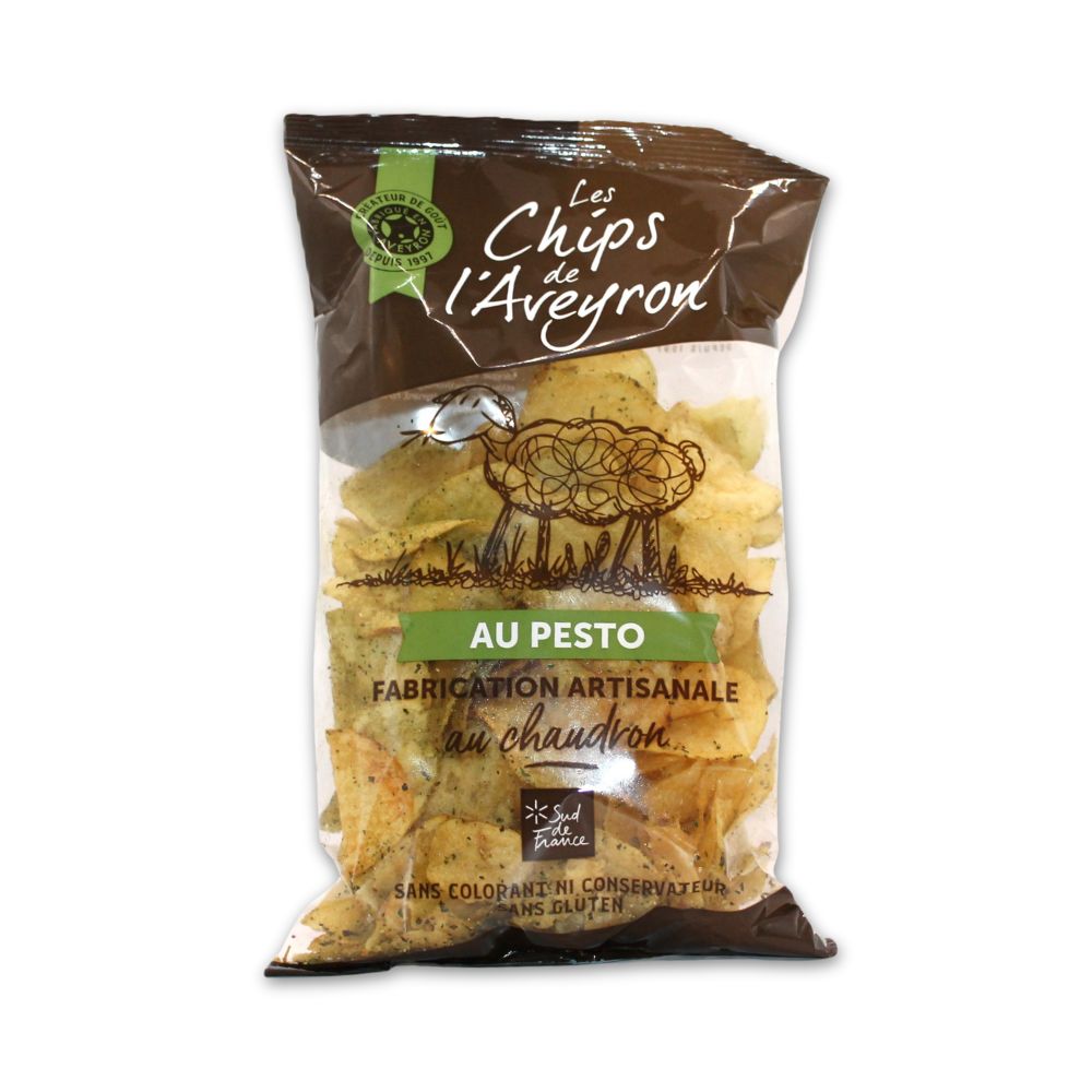 Chips artisanales au Pesto 125g – Saveur gourmande et aromatique
