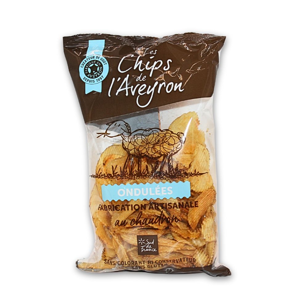 Chips ondulées nature 135g – Les Chips de l'Aveyron
