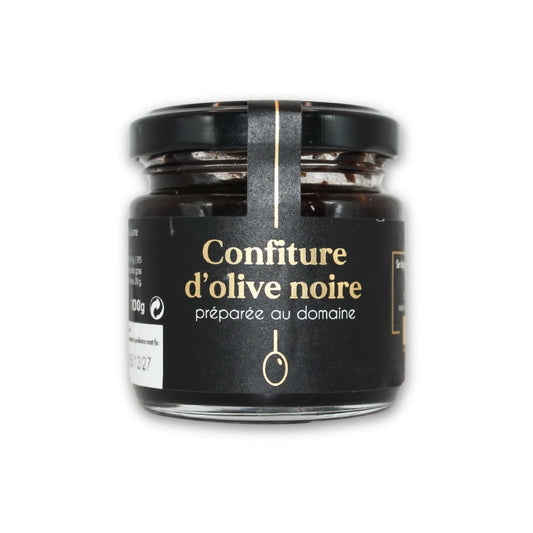 Pot de confiture d’olives noires 100g Oliveraie Jeanjean