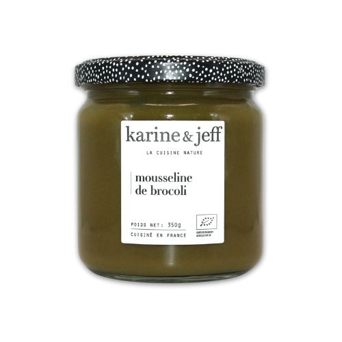 Mousseline bio au brocoli 350g, texture onctueuse et saveur délicate