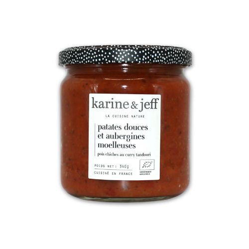 Plat cuisiné bio patates douces et aubergines moelleuses 340g