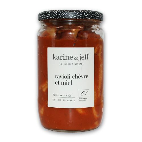 Ravioli bio chèvre et miel Karine & Jeff, recette sucrée-salée gourmande