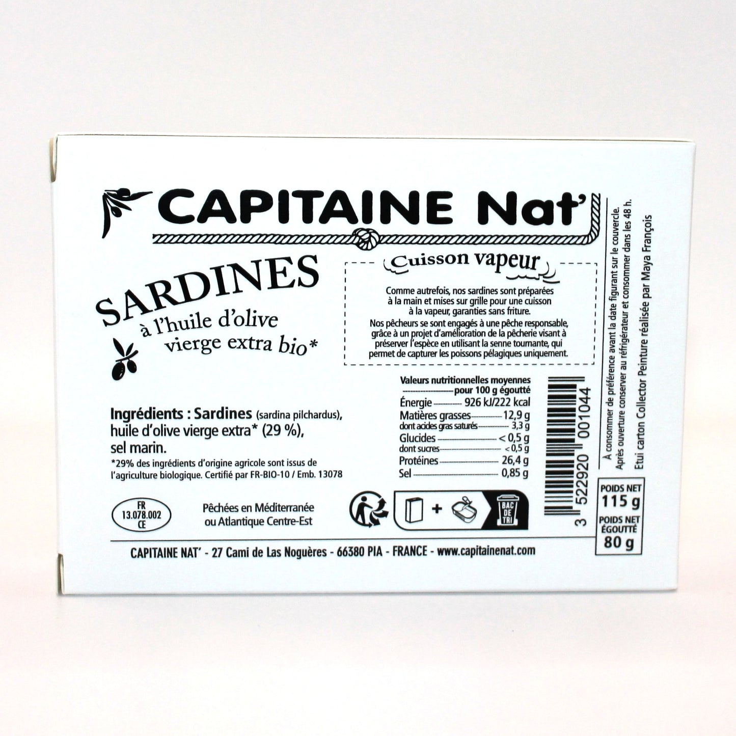 cuisson vapeur sardines occitanes