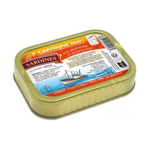 Sardines Poivrons et Piments Bio 115g Capitaine Nat – Recette relevée et savoureuse
