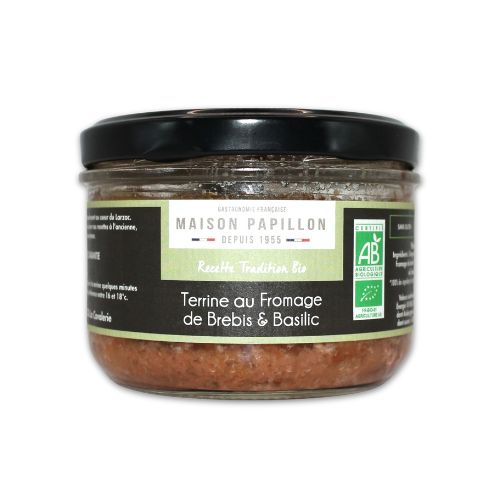 Terrine bio au fromage de brebis et basilic