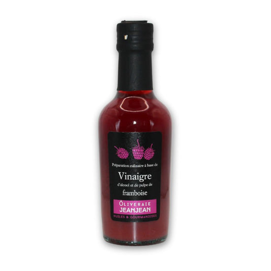 Bouteille de vinaigre pulpe de framboise 25cl Oliveraie Jeanjean