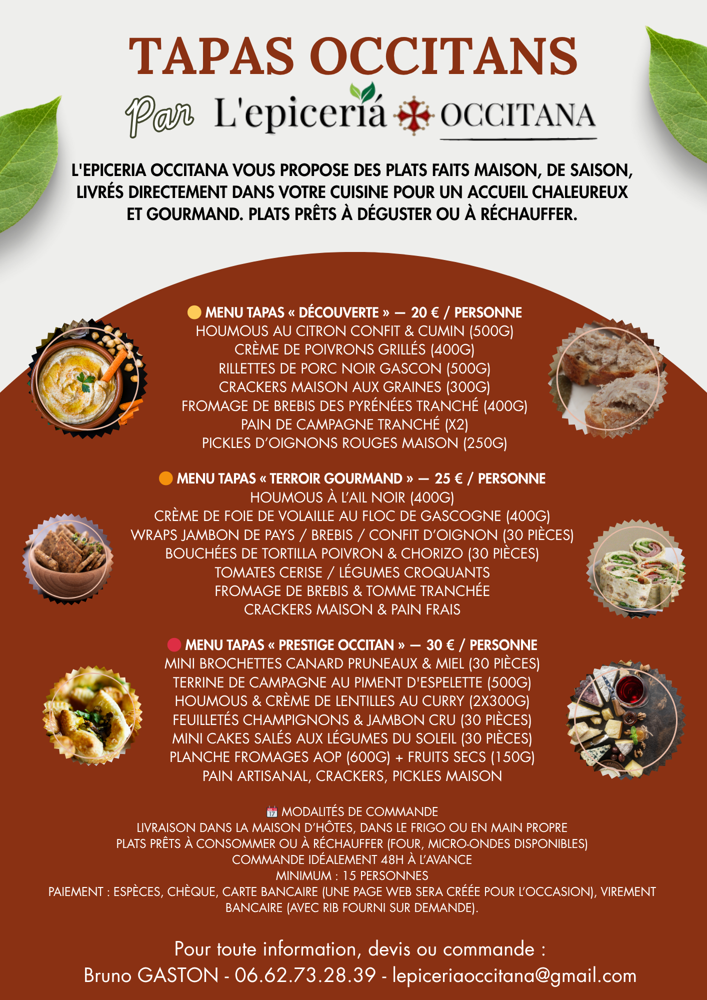 Menus Maison d'hôtes
