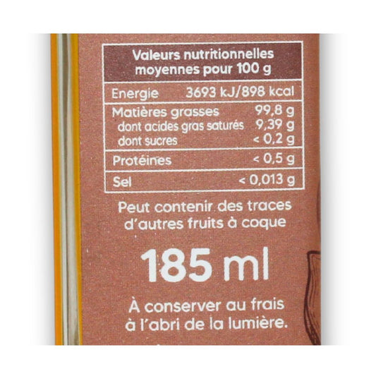 valeurs nutritionnelles huile de noisette