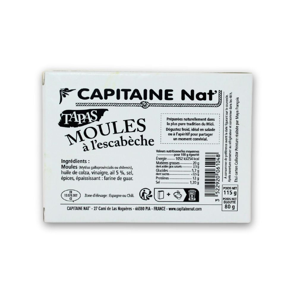 Moules à l'escabèche ingrédients