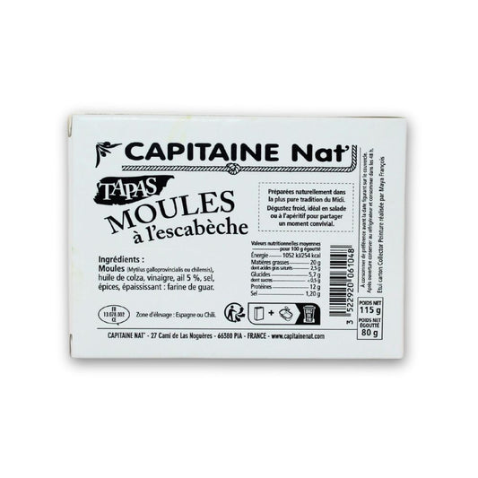 Moules à l'escabèche ingrédients