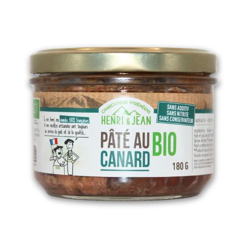 Pâté de canard bio 180g – Charcuterie artisanale Henri & Jean