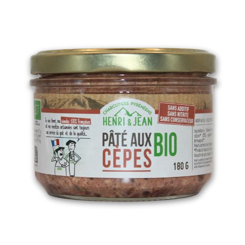 Pâté aux cèpes bio 180g – Charcuterie artisanale Henri & Jean