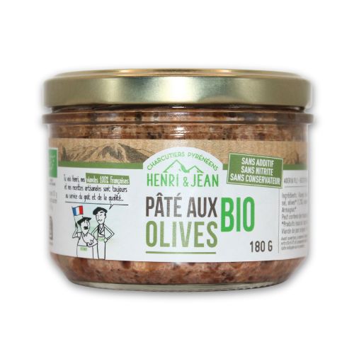 Pâté aux olives bio 180g – Charcuterie artisanale Henri & Jean