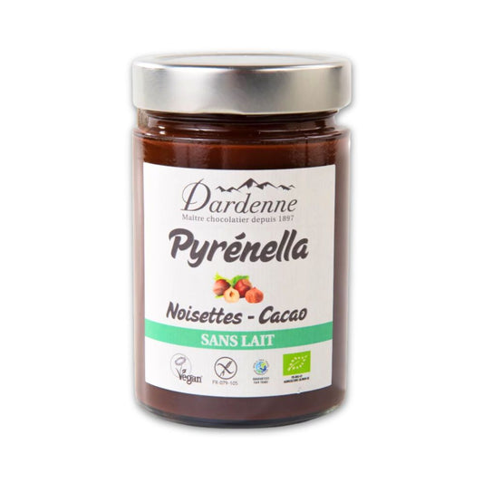 Pâte à tartiner bio sans lait, noisette et cacao