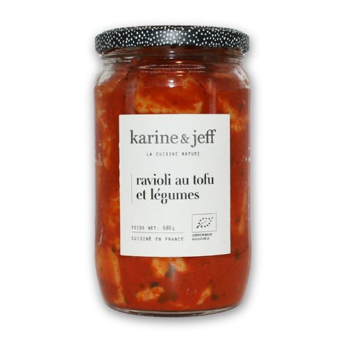 Ravioli bio au tofu et légumes Karine & Jeff, repas végétarien sain