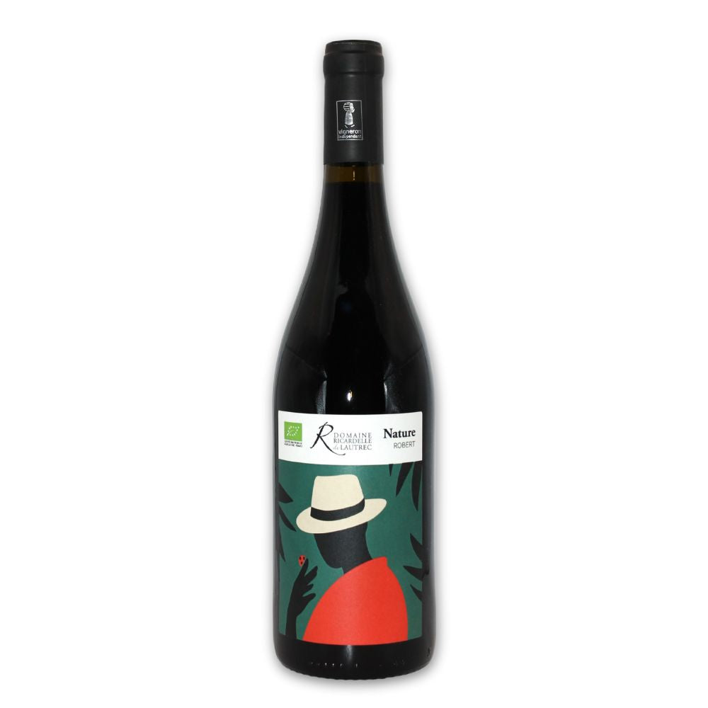 Bouteille de vin nature Robert Caladoc 100% Ricardelle de Lautrec