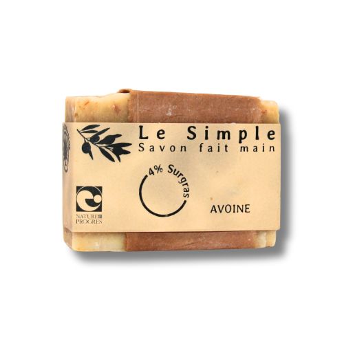 Savon naturel à l’avoine pour peau sensible, fabriqué artisanalement en Occitanie