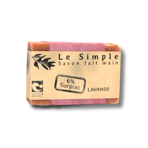 Savon à la lavande fine, naturel et relaxant, fabriqué en Occitanie